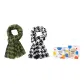 2 Pack (Green Brown+Black White)+Polka Dot Box