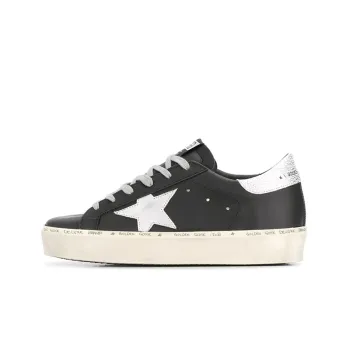 Golden Goose Hi Star Black Silver Women's