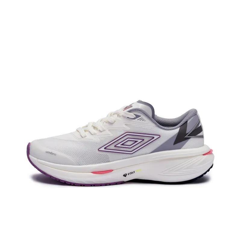 Umbro Cushioning Anti-Slip Wear-Resistant Breathable Lightweight Reflective Rebound Low-Top Running Shoes Women's White-0