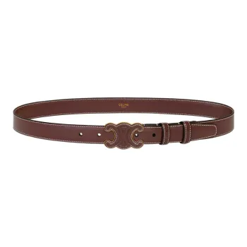 CELINE Leather Belts Women's Brown