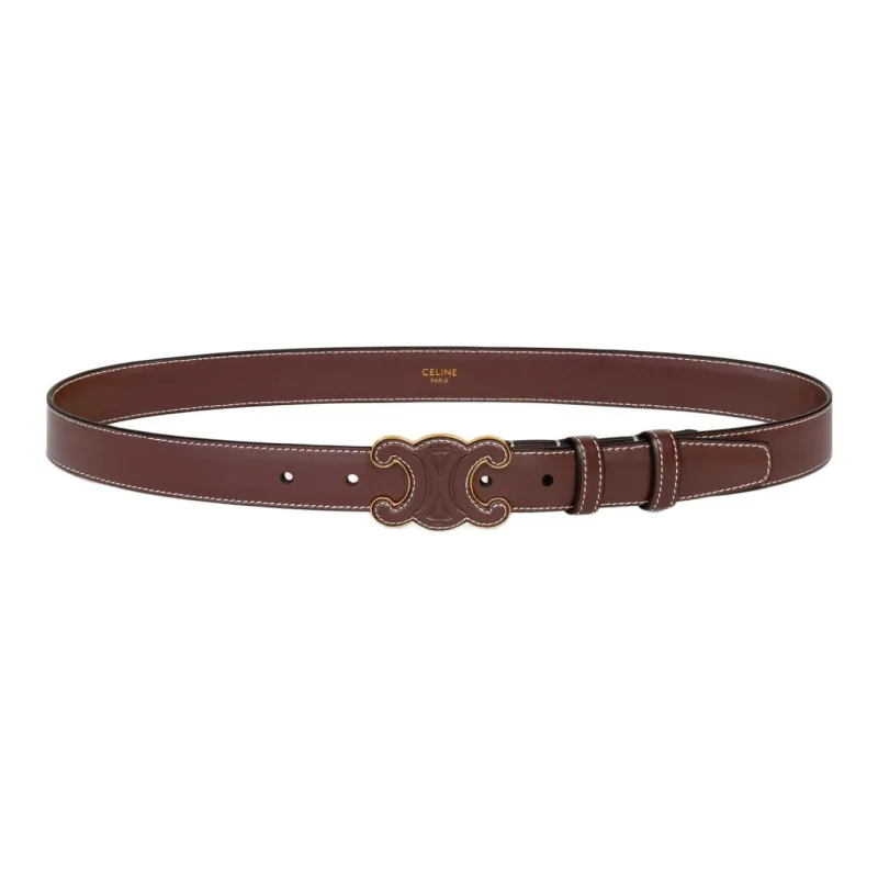 CELINE Leather Belts Women's Brown-0