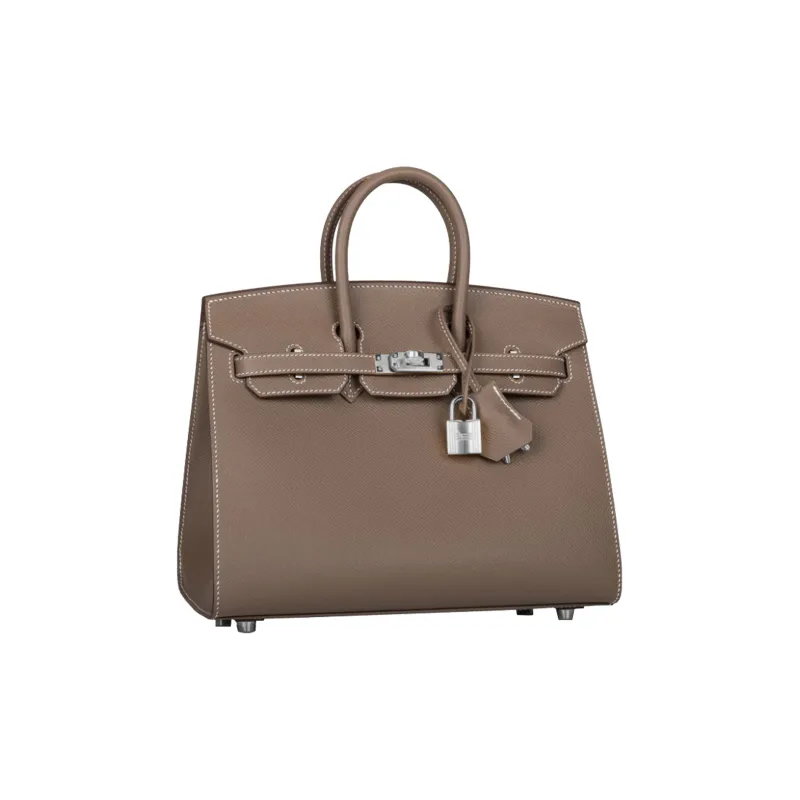 HERMES Birkin Cow Leather Birkin Bag Handbag Women's Elephant Gray-1