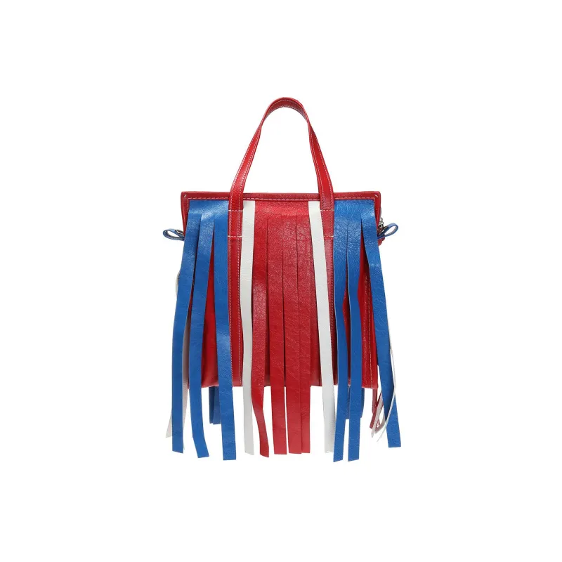 Balenciaga Leather Tote Bag Shopping Bag Shoulder Bag Crossbody Bag Handbag Large Size Women's Red/Blue/White-1
