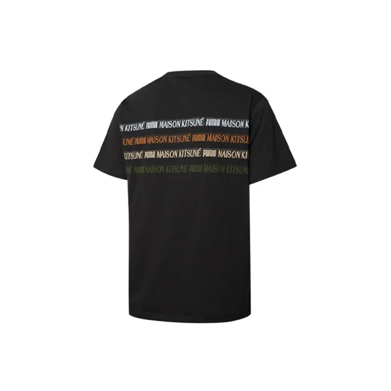 Maison Kitsune X PUMA T Shirts Unisex Black-1