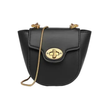 BCBGENERATION PU Lipstick Bag One Shoulder Crossbody Clutch Mini Women's Black/Light Purple Crystal