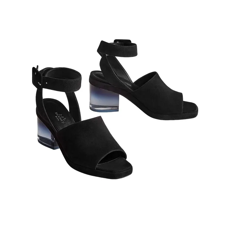 HERMES Flirt 60 Strap Sandals Women's Black-3