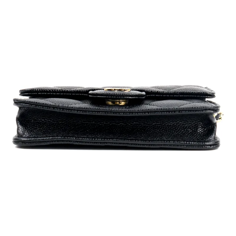 CHANEL 22SS Leather Evening Bag, Coin Purse, Shoulder Bag, Crossbody Bag Mini Women's Black-3