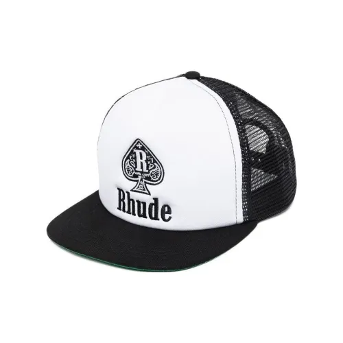 RHUDE Baseball Caps Men Black/White