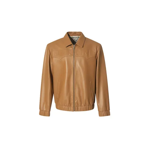 RARE Leather Jackets Men Light Brown