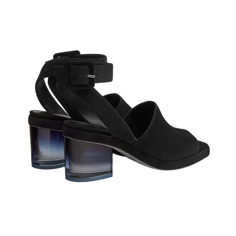 HERMES Flirt 60 Strap Sandals Women's Black-4