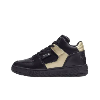 VERSACE JEANS Couture Versace Stylish Skateboarding Shoes Women's Black Gold