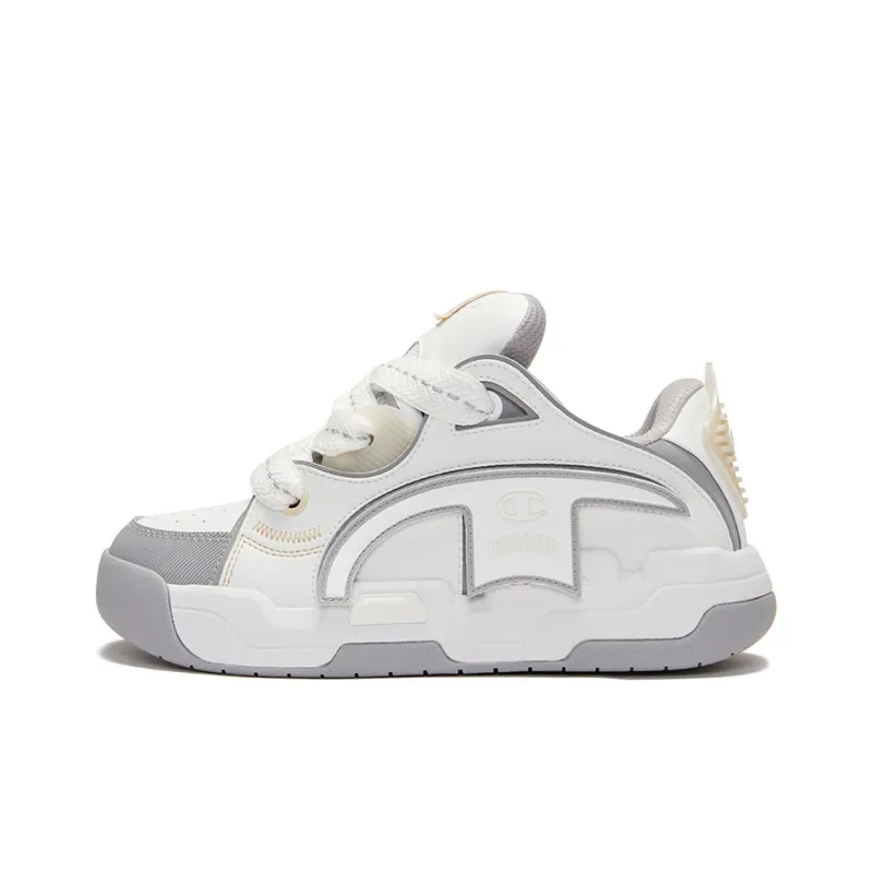 Champion Essentials Collection TronSkate V1 Skateboard Shoes Women's White Gray-0