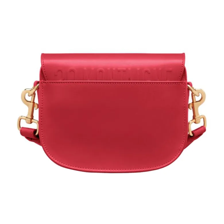 DIOR Bobby Smooth Finish Cow Leather Saddle Bag Shoulder Bag Crossbody Bag Small Size Women's Red-2