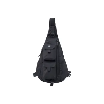 MostwantedLab Polyester Waterdrop Shaped Bag, Crossbody Bag, Sling Bag Large Size Unisex Black/Ecru