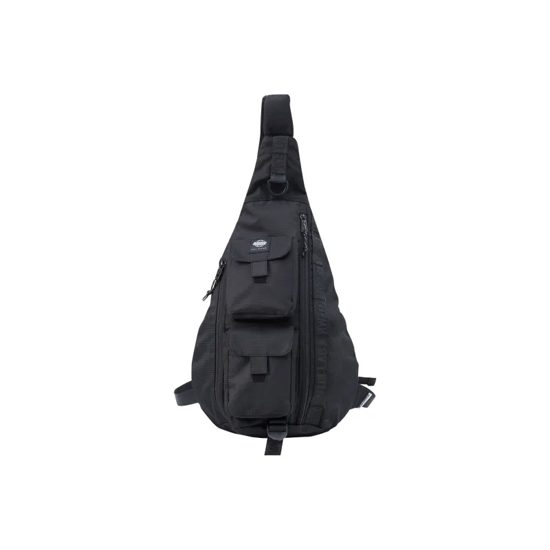 MostwantedLab Polyester Waterdrop Shaped Bag, Crossbody Bag, Sling Bag Large Size Unisex Black/Ecru-0