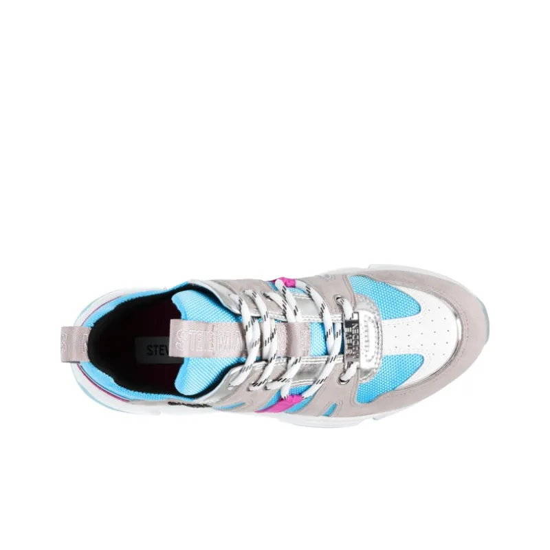 STEVE MADDEN Casual Shoes Women's Low Top Pink Gray/Blue Gray/Red White-3