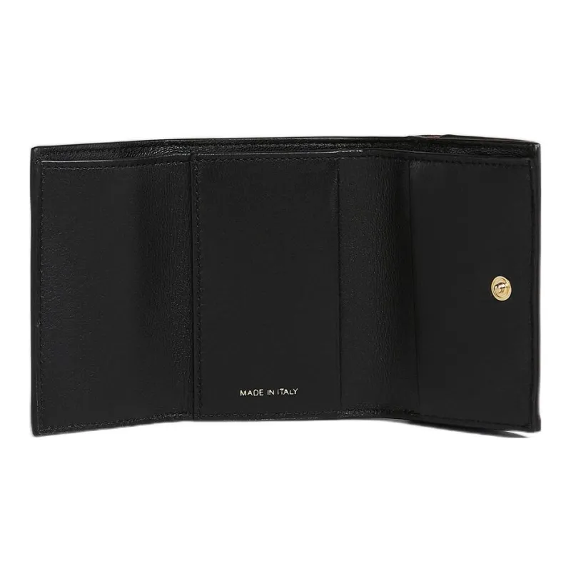 MARNI Calfskin Trifold Wallet Mini Women's Orange/Beige/Green-4