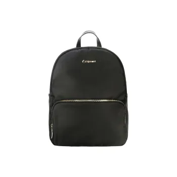 Diplomat Fabric Backpack Medium Size Unisex Black/Blue