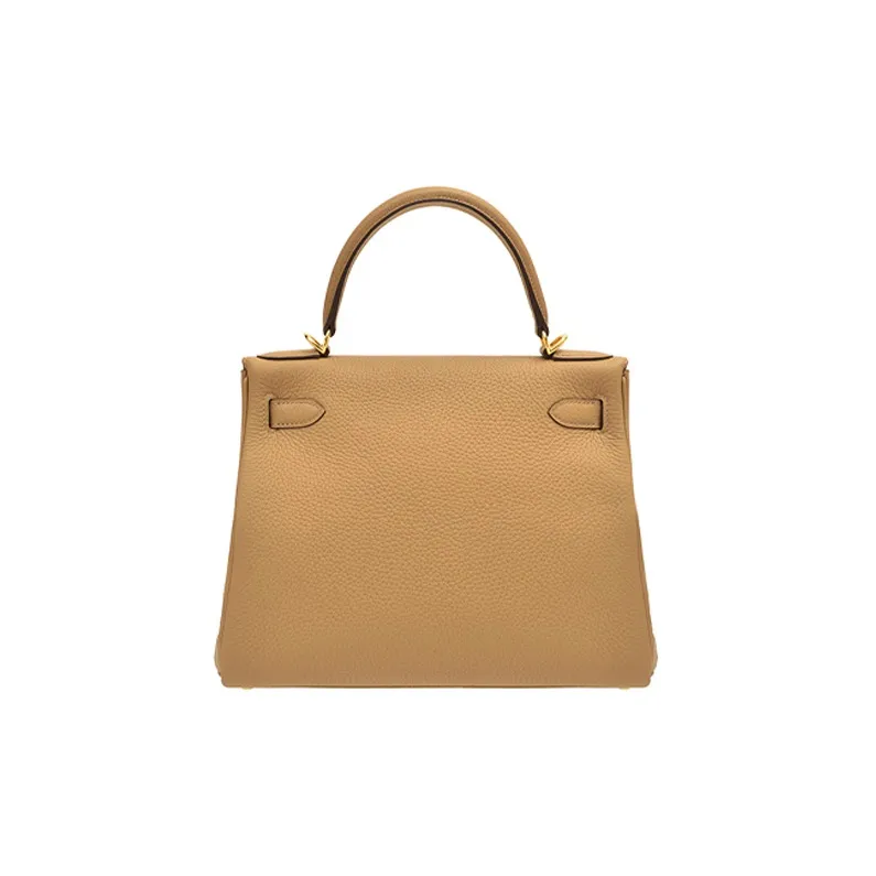 HERMES Kelly Togo Calfskin And Cow Leather Combo Kelly Bag Handbags Women's 4B Biscuit Cookie-2