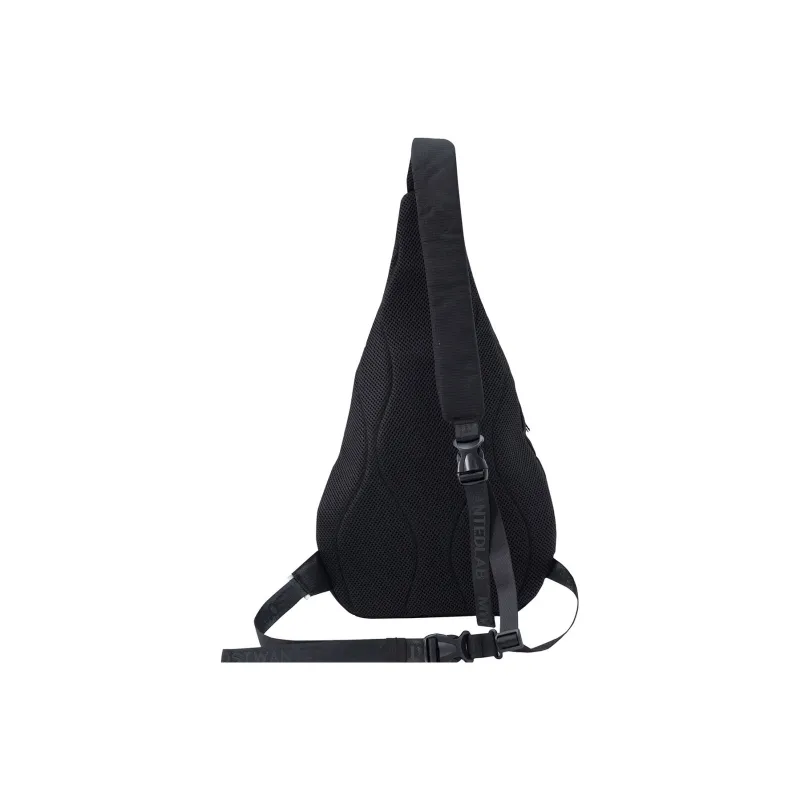 MostwantedLab Polyester Waterdrop Shaped Bag, Crossbody Bag, Sling Bag Large Size Unisex Black/Ecru-1