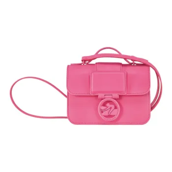 LONGCHAMP BOX TROT Calfskin Handbag Shoulder Bag Crossbody Bag Mini Women's Fuchsia