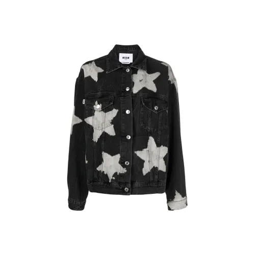 MSGM Denim Jackets Women's Black