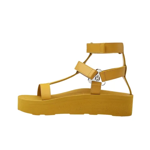HERMES Enid Roman Sandals Women's Yellow