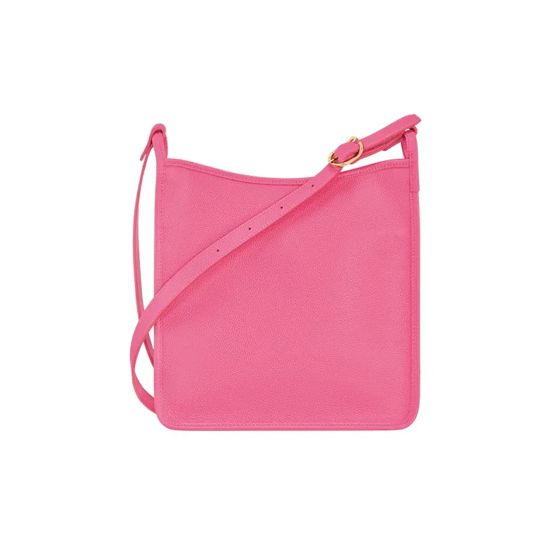 LONGCHAMP Le Foulonné Cow Leather Shoulder Bag Crossbody Bag Large Size Women's Pink-2