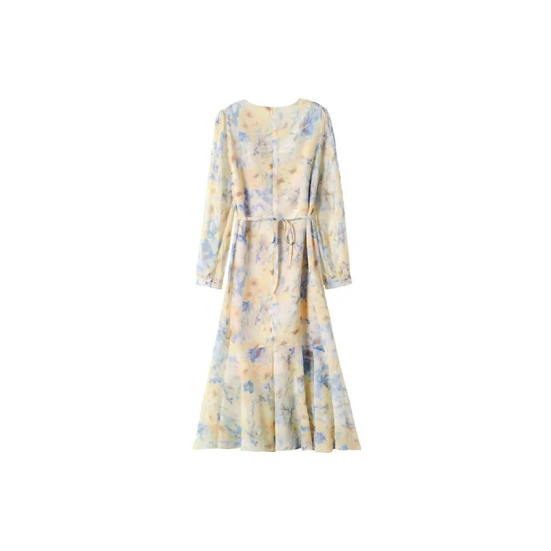 FOREVER 21 Long-Sleeved Dresses Women's Monet Oil Painting-1