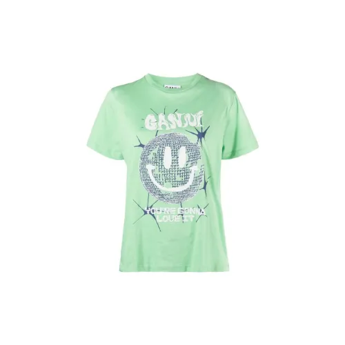 GANNI T-Shirts Women's Green