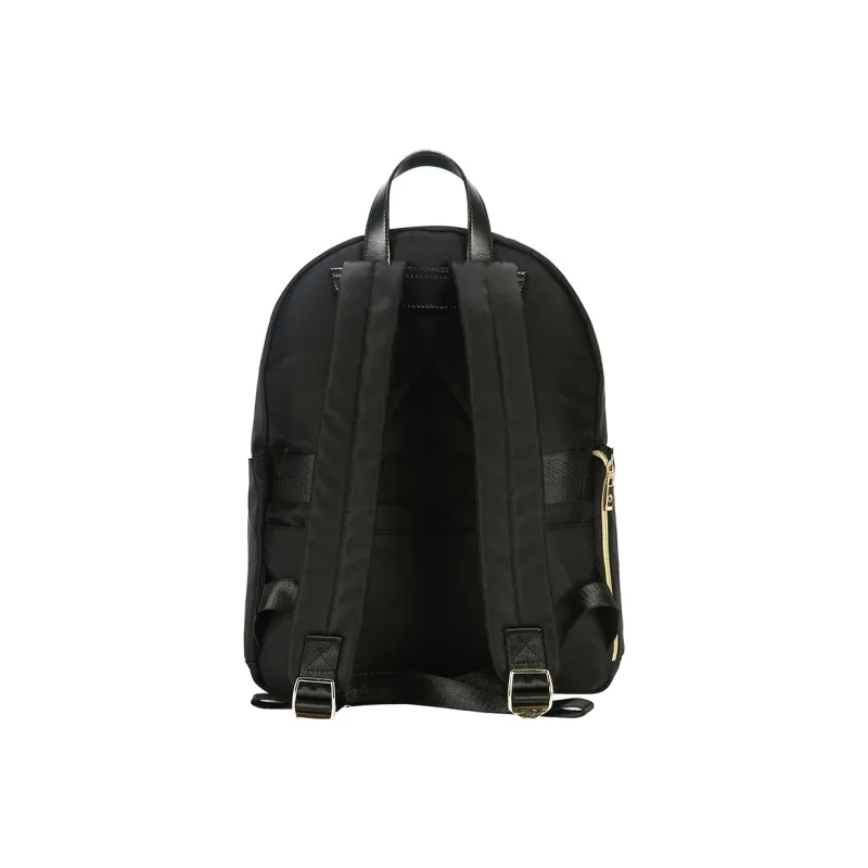 Diplomat Fabric Backpack Medium Size Unisex Black/Blue-2