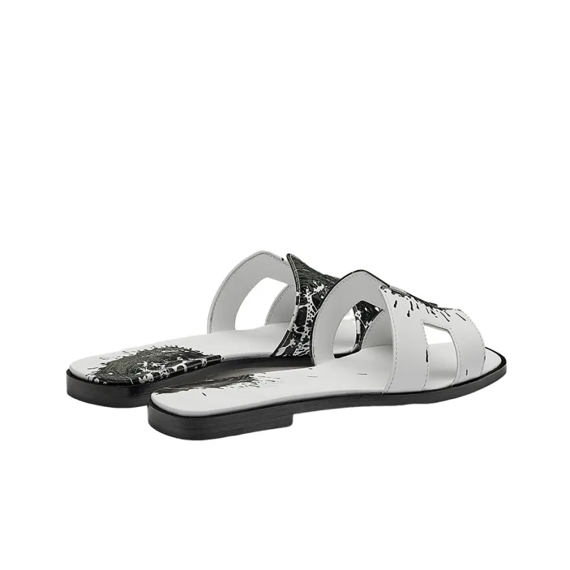 HERMES Oran Odor Resistant Slide Slippers Women's White-4