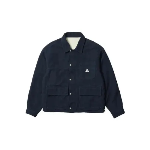 PALACE Reversible Canvas Fleece Jacket 'Navy/Natural'