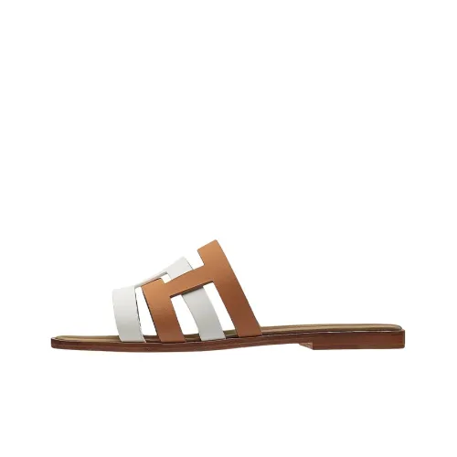 HERMES Amore Slide Slippers Women's Brown