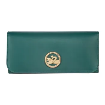 LONGCHAMP BOX-TROT Calfskin Wallet Women's Green