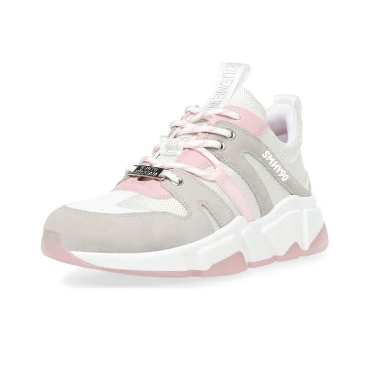 STEVE MADDEN Casual Shoes Women's Low Top Pink Gray/Blue Gray/Red White-5