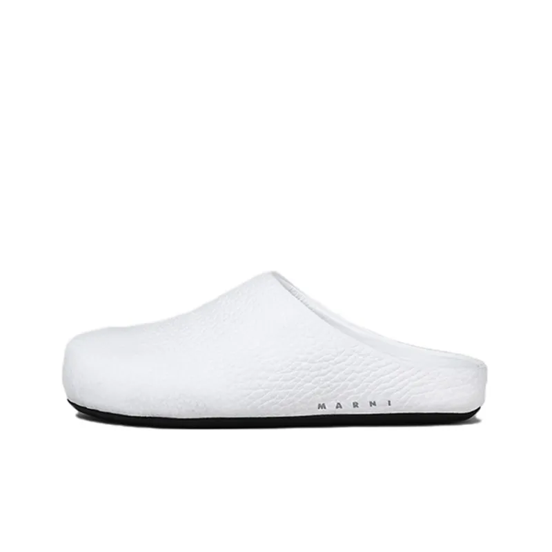 MARNI Slip Resistant Closed Toe Slippers Women's White-0
