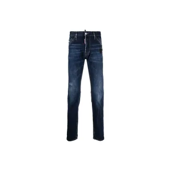 DSQUARED 2 Logo Patch Slim Cut Jeans