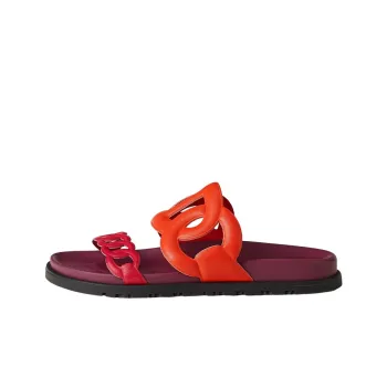 HERMES Extra Stylish Sandals Women's Red