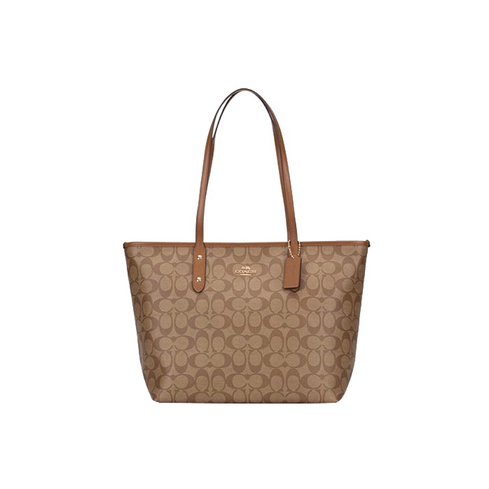 Coach zip discount tote