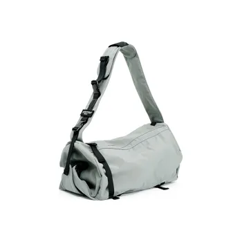 MYEDITION Nylon Fabric Messenger Bag Gym Bag Handbag Shoulder Bag Crossbody Bag Unisex Black