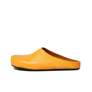 MARNI Logo-print Round-toe Loafers
