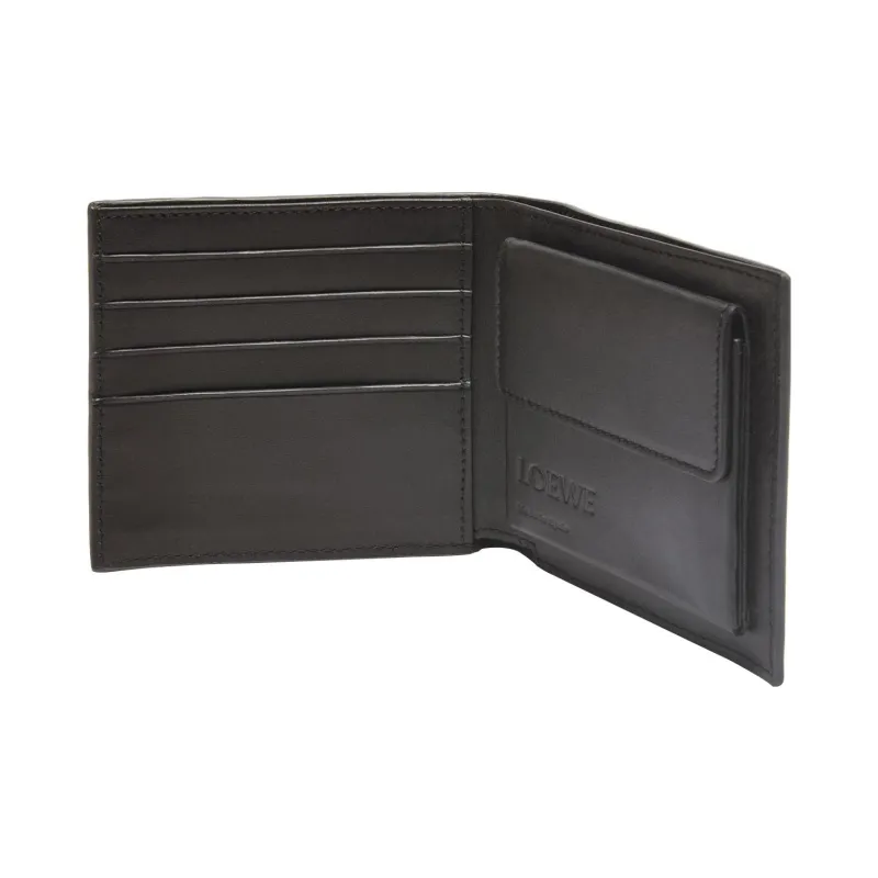 LOEWE Puzzle Smooth Cow Leather Wallet Men's Asphalt Gray-2