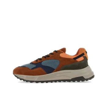 HOGAN Hyperlight Abrasion Resistant Low Top Sports Casual Shoes Men's Blue Orange Green