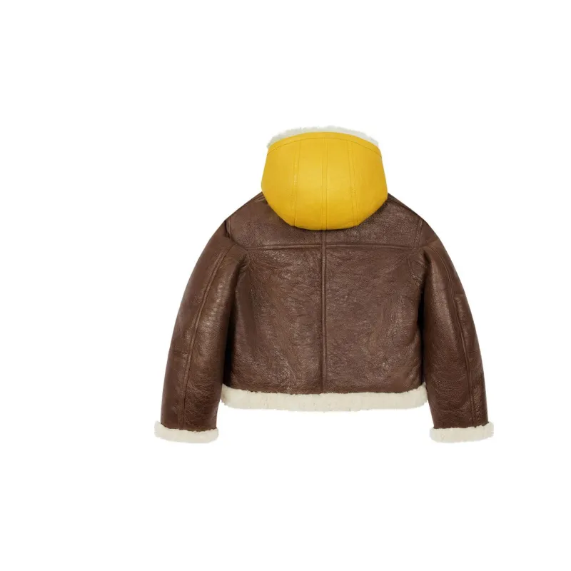 KENZO FW22 Leather Jackets Coats Women's Brown-1