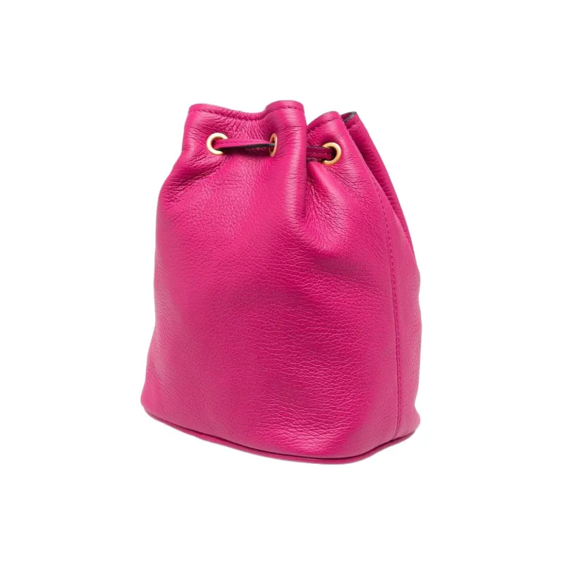 MOSCHINO Calfskin Bucket Bags Shoulder Bag Crossbody Bag Mini Women's Rose Red-1