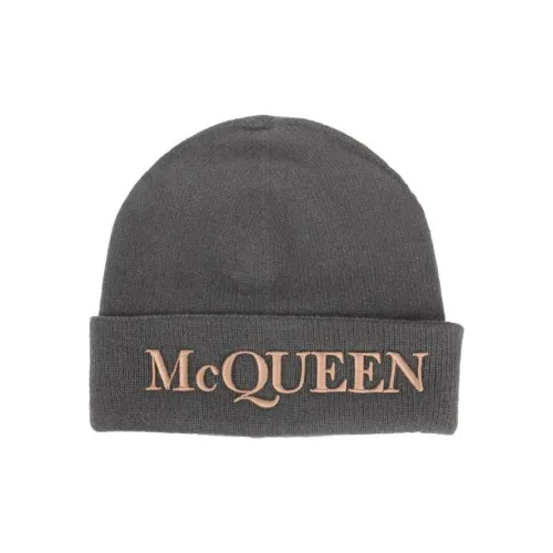 Alexander McQueen Beanies Men Gray