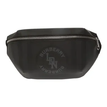 Burberry Leather Shoulder Bag Crossbody Bag Sling Bag Fanny Pack Men's Black