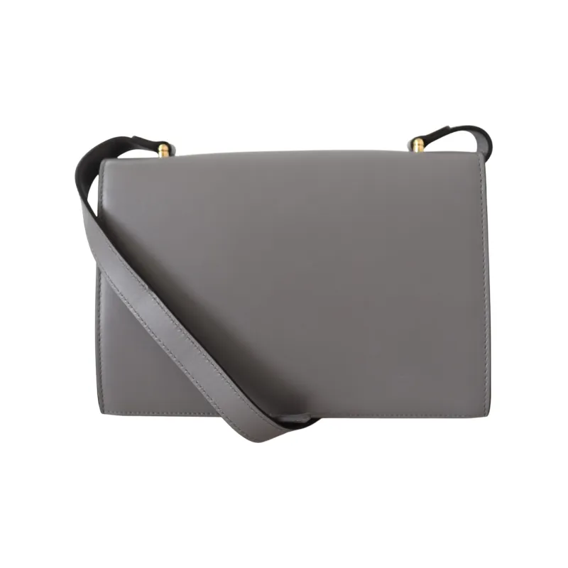 GUCCI Zumi Leather Crossbody Bag Shoulder Bag Women's Gray-2