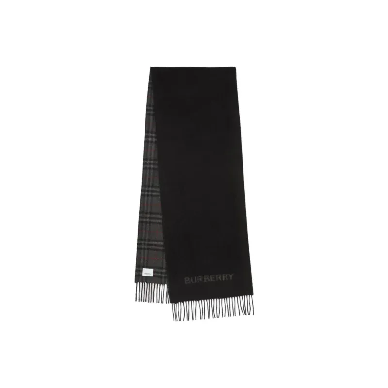 Burberry Vintage Check Reversible Cashmere Scarf-0